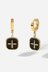 Stylish Plus Sign Square Shape Drop Earrings, Earrings, $ 12.00, A Moment Of Now™